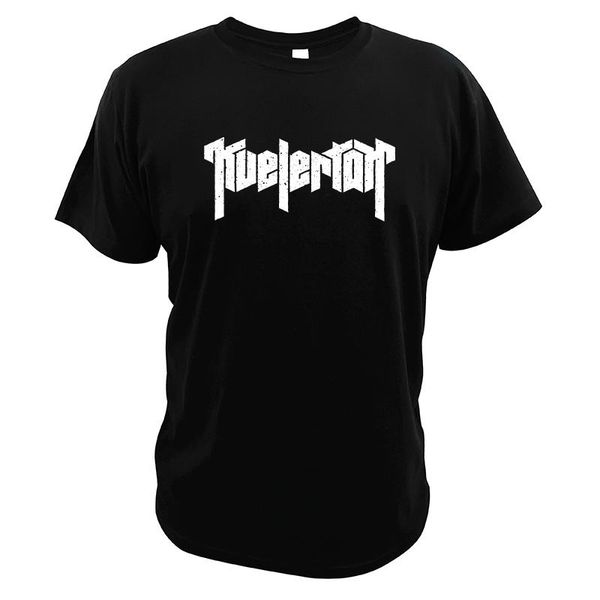 

men's t-shirts kvelertak t shirt logo letter print norwegian heavy metal band tshirt eu size 100% cotton comfortable tee, White;black
