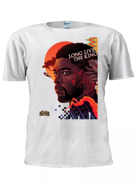 

Black Panther T-Shirt Chadwick Boseman King T'Challa Wakanda Tee Superhero M814, Mainly pictures