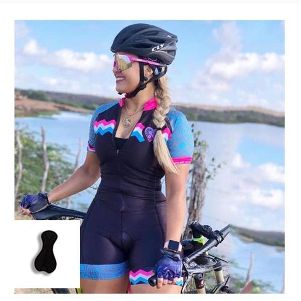 

racing sets women's summer short sleeve breathable bicycle cycling jersey suit, 2021 vintage bike triathlon jumpsuit, Black;blue