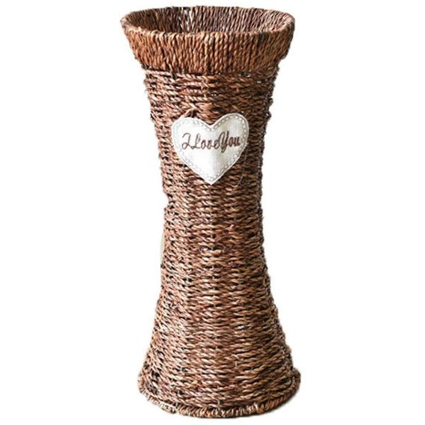 

vases straw vase dried flower rattan stand basket hand-woven home decoration