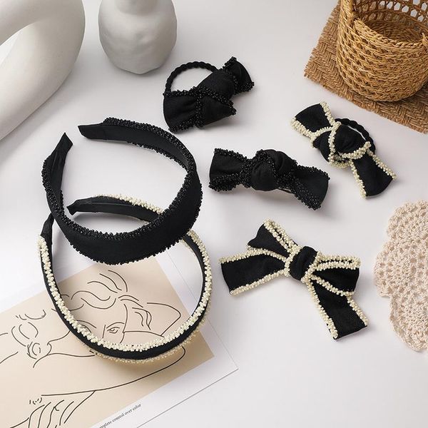

multiple sweet black handmade bowknot headband for women girl korean white cloth cross knotted wide hair accessories headwear