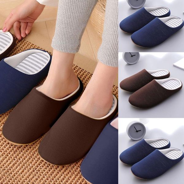 

slippers winter indoor for women round toe flats plus velvet house shoes non-slip floor home #01, Black