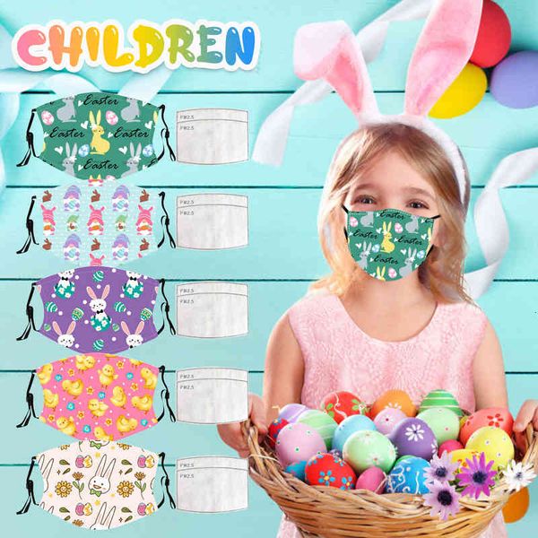 

masks easter bunny egg printed cotton and children dust and haze