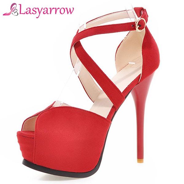 

lasyarrow gladiator shoes woman rome high stilettos heels peep toe women's black red wedding rm534 sandals