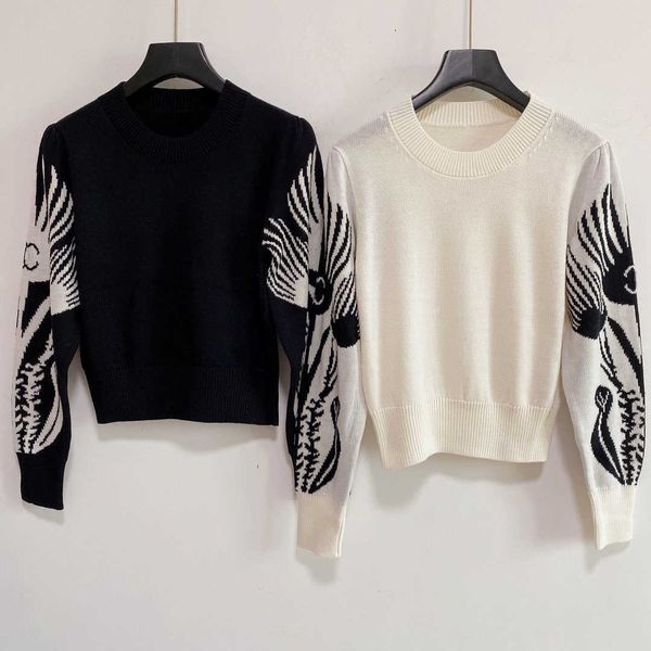 

2021ss cc desinger women sweater brand white hoodies knitted shirt cc wool blend womens clothes, White;black