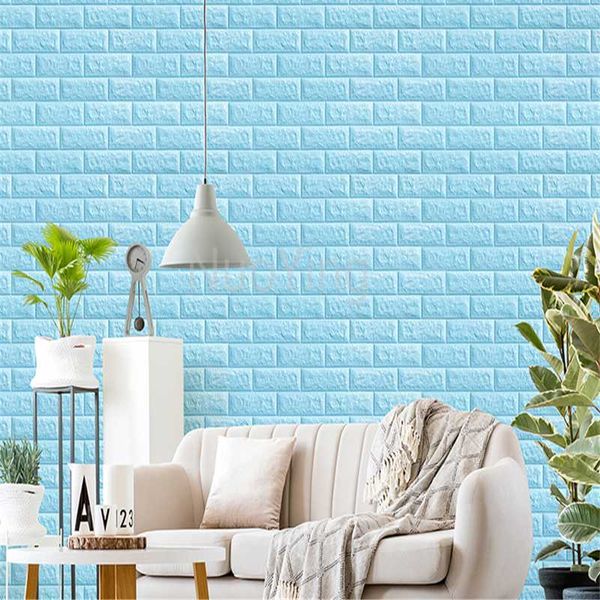

3d brick wall sticker diy self-adhesive decorative foam waterproof covering wallpaper kids room kitchen wallpapers