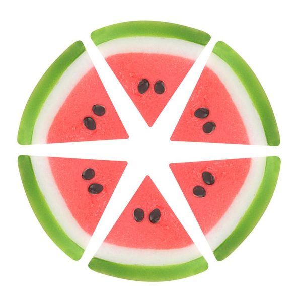 

party decoration artificial fruits 6pcs watermelon plastic slice realistic fruit fake