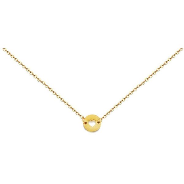 

stainless steel love charm necklace for women female clavicle chain sweet gift to girlfriend pendant necklaces, Silver