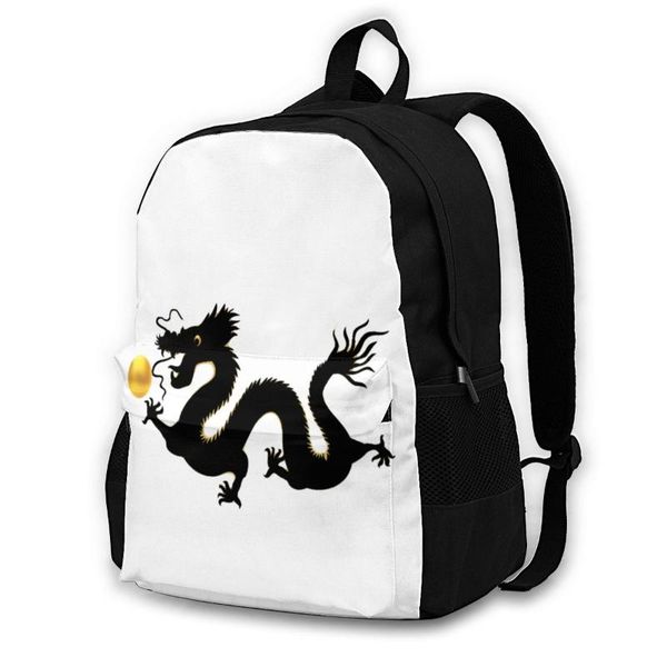 

backpack dragon backpacks university teenage lightweight charm polyester bags
