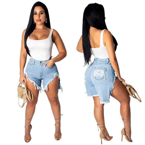 

fashion a pair of jeans hsf2231 women's shorts, Blue