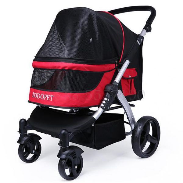 

luxury high landscape aluminum alloy frame large dog pet trolley for multiple pets car seat covers