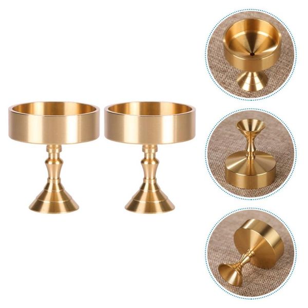 

candle holders 2pcs pure copper lamp holder temples and halls use stick