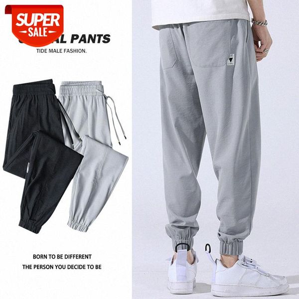 

gray pants men's loose large size casual sports tied harem #gp7d, Black