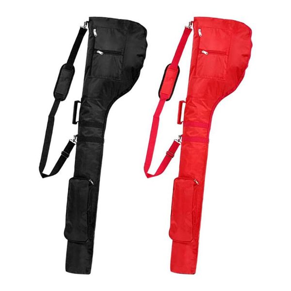 

golf training aids gun bag pouch case folding portable for practice bags 7-10 clubs bracket rack pack