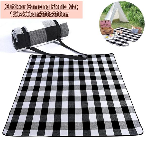 

fashion thicken waterproof camping mat foldable picnic outdoor portable hiking blanket beach plaid pads