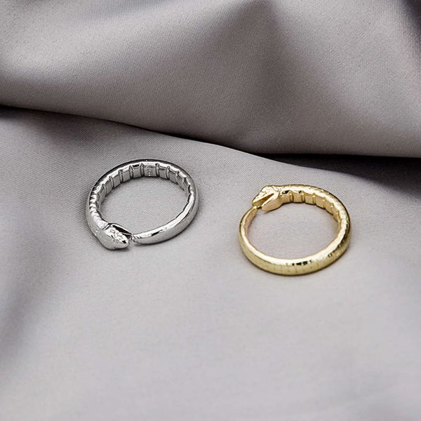 

snake shaped live fashion trend hip hop index finger ring girl, Black