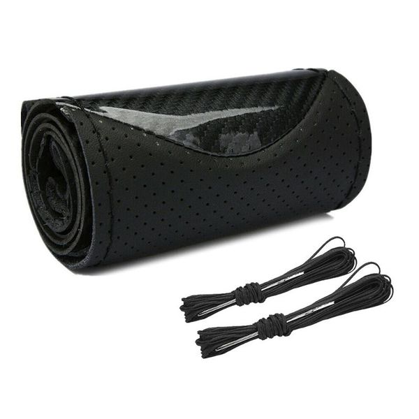 

steering wheel covers 15\"/38cm cover accessories car leather with needles&thread