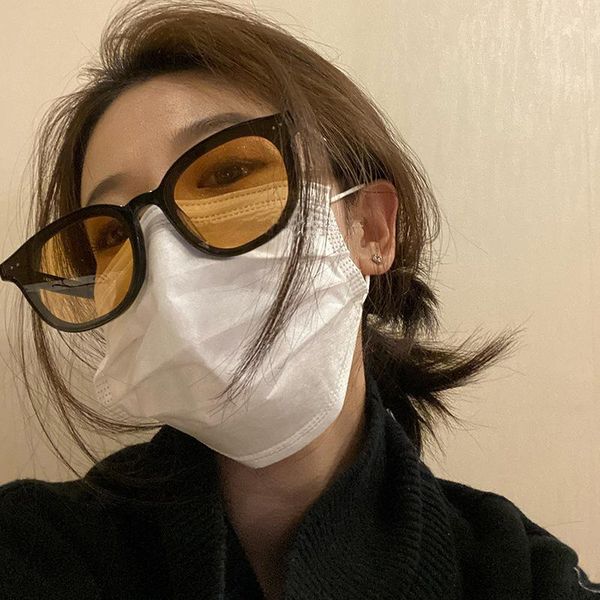 

sunglasses orange women fashion trendy box rice nail driving, White;black