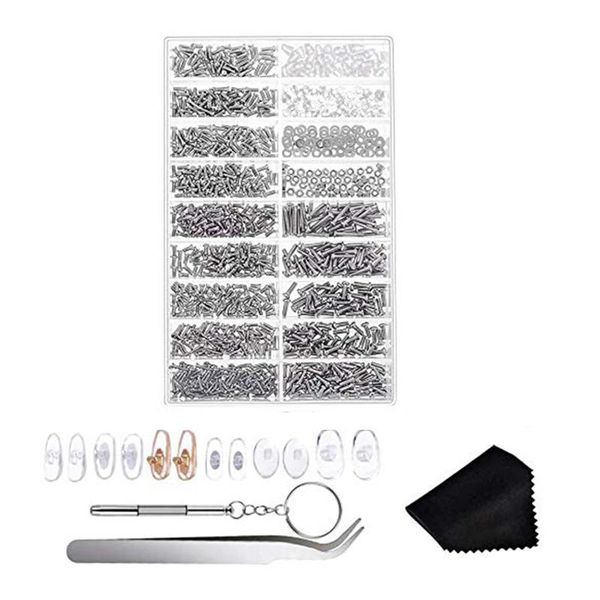

sunglasses frames assorted size screws for watch clock eye glasses optician watchmaker repair part tool, Silver