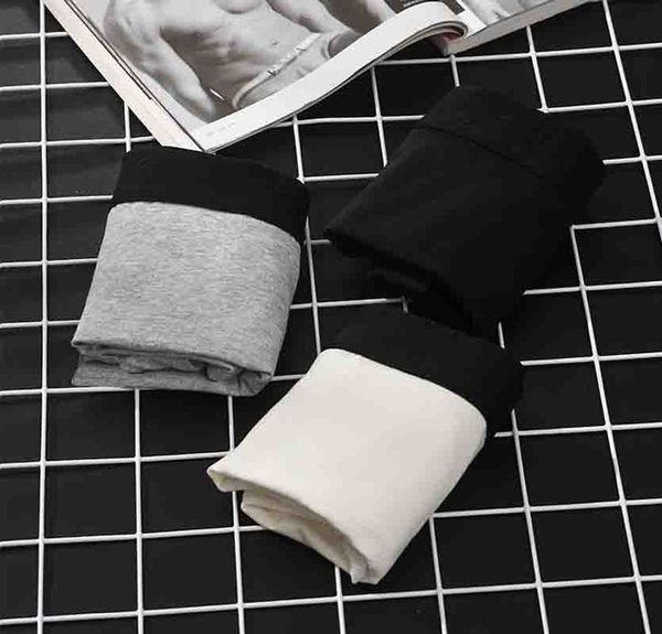 

quality high mens underwear durable breathable antibacterial boxer briefs medium waist fashion print boxers shorts 6 colors size l-3xl, Black;white