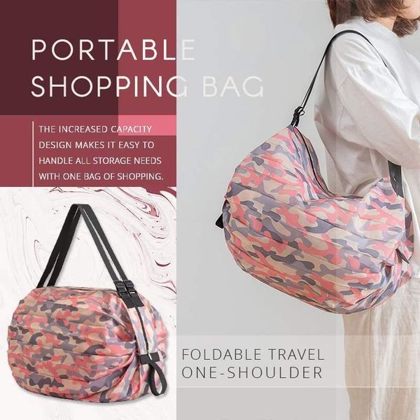 

storage bags foldable travel one-shoulder portable shopping bag thicken large grocery supermarket eco