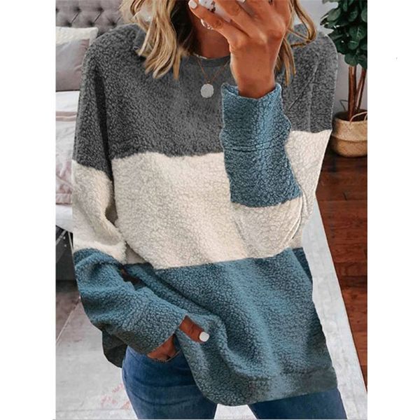 

listed woman's sweatshirt slices plush hoodies winter clothes big, Black