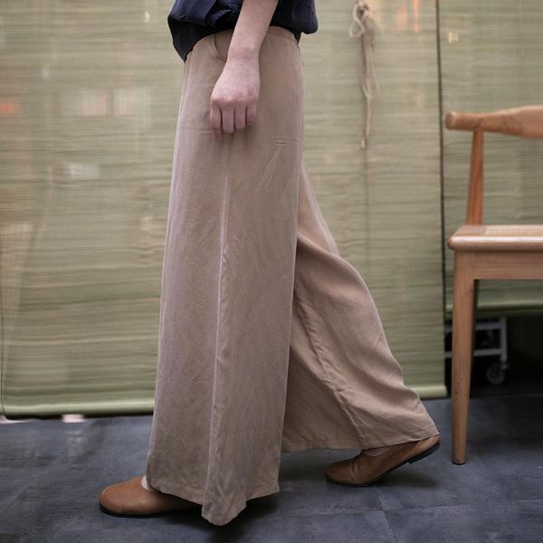 

women's pants & capris chinese style copper ammonia wire long wide leg casual u19016 8, Black;white