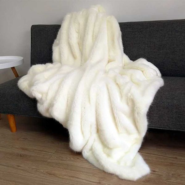 

faux fur blanket thickened super soft sofa model room decoration bed foot blankets