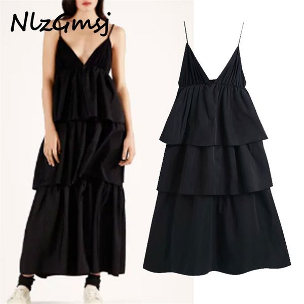 

dres black pleated party strap adjust sleeveless strethy bust females midi es vestidos 210628, Black;gray