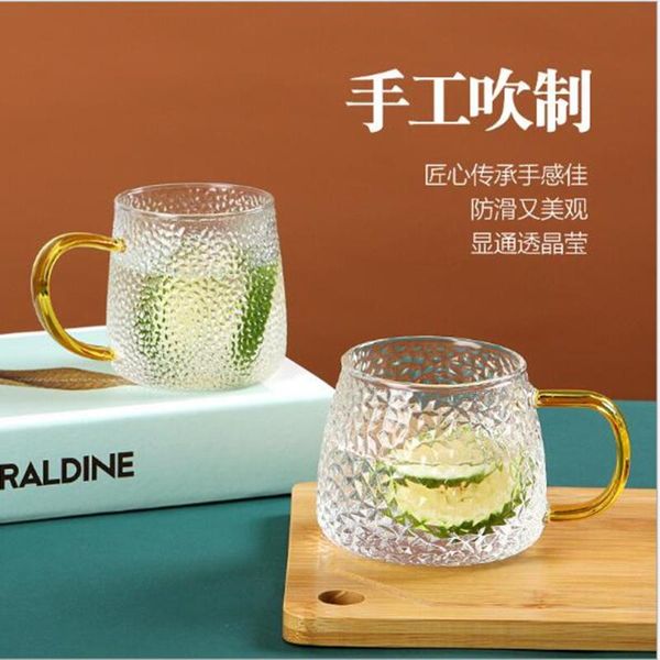 

wine glasses 2 style handmade glass tea cup coffee mug juice milk drinking unique enamel birthday present for women grandma mom