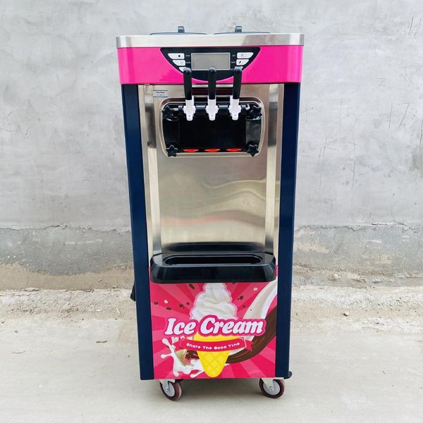 

ice cream making machine 26l / h italian deskmini soft shake vending 3 flavors 110v 220v