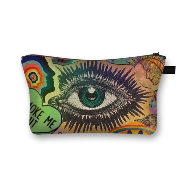 

new 3d digital printing cosmetic women's daily fashion hand storage wash bag