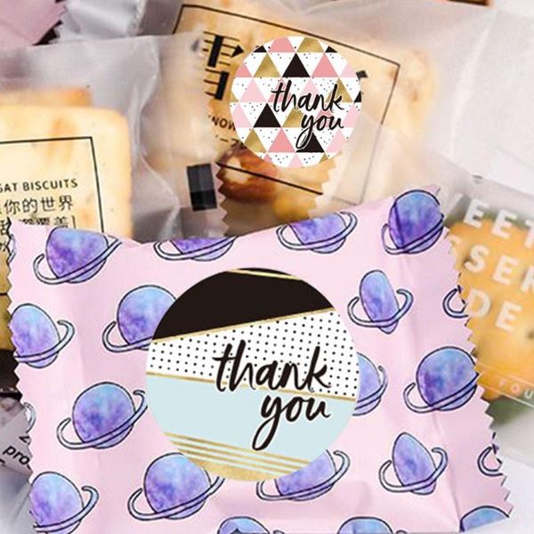 

500pcs 2inch thank you stickers handmade round seal labels for candy gift box wrap