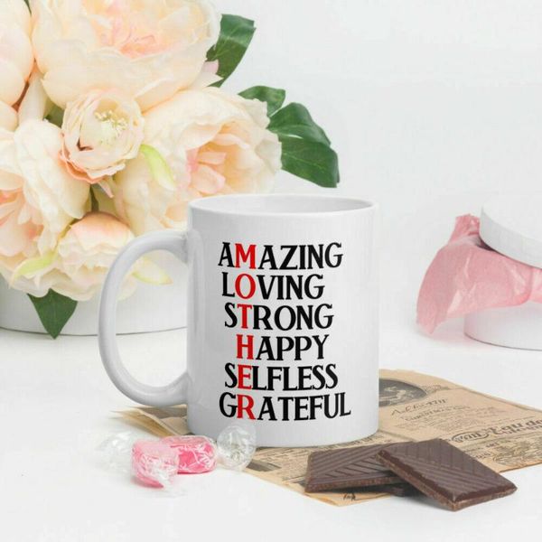 

details about mother's day white glossy mug mother blessed 11oz mugs