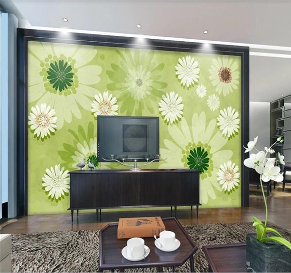 

large custom home decoration wallpaper mural fashion dream zou ju flowers tv background wall wallpapers