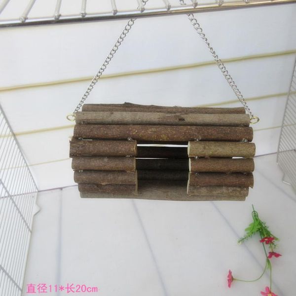 

wooden nature bird parrot nest funny tunnel hut pet toy bed fluffy hanging cave bt006 cages