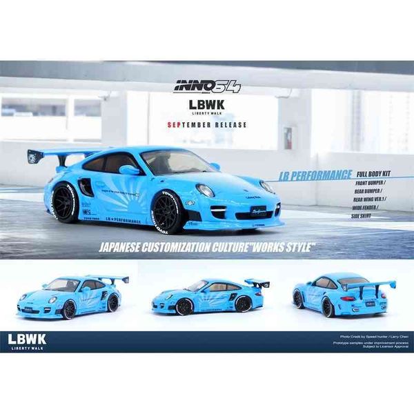 

inno 1:64 lbwk 997 liberty walk lb perforce baby blue, die cast