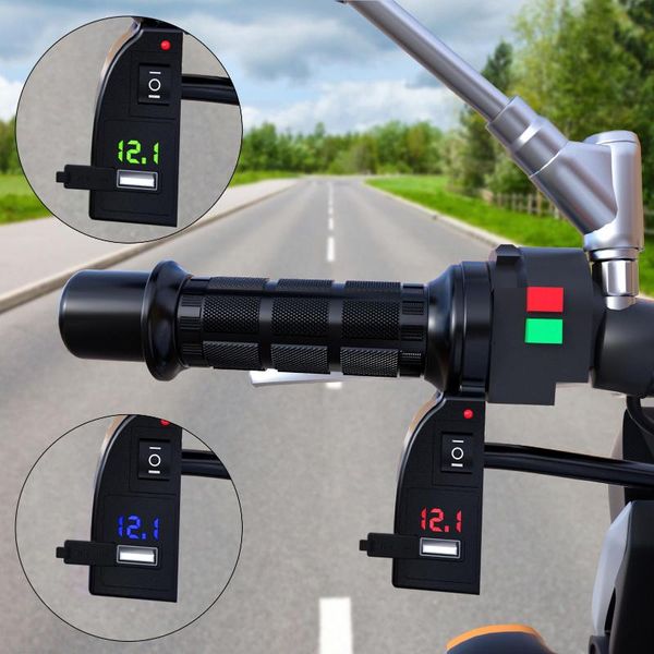 

handlebars 1 pair 12v motorcycle digital display electric heated with switch