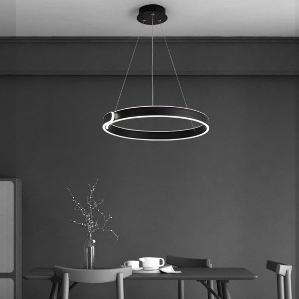 

pendant lamps led lighting modern simple nordic study chandelier ring bedroom dining room lamp