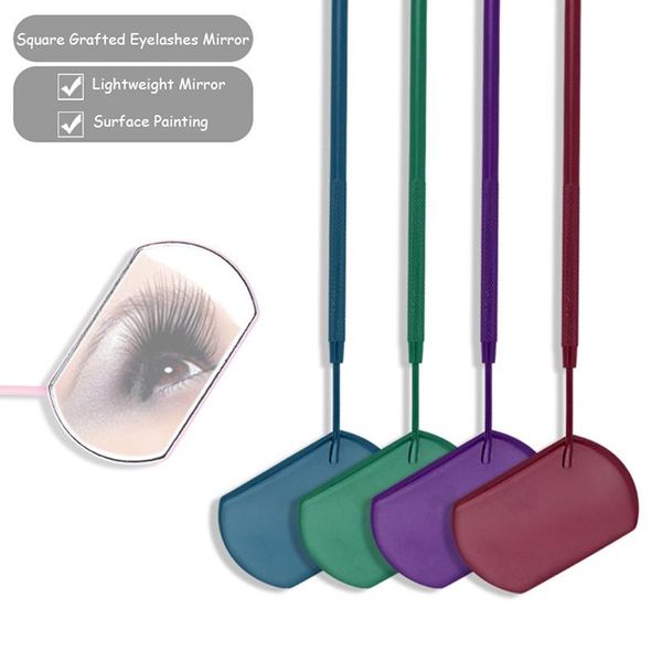 

false eyelashes eyelash mirror large makeup magnifying beauty long handle for checking extension tool