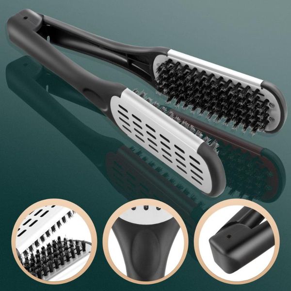 

hair brushes 1pc high temperature resistant durable splint comb straightener brush, Silver
