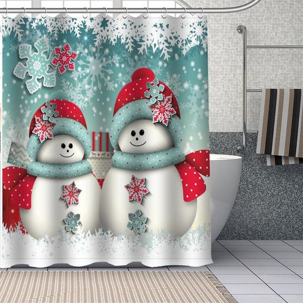 

shower curtains snowman waterproof fabric bathroom decoration supply washable bath and curtain custom