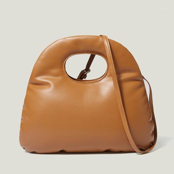 

evening bags minimalist down soft leather air cushion handbags tote 2021 women's brand winter ins shell bag messenger