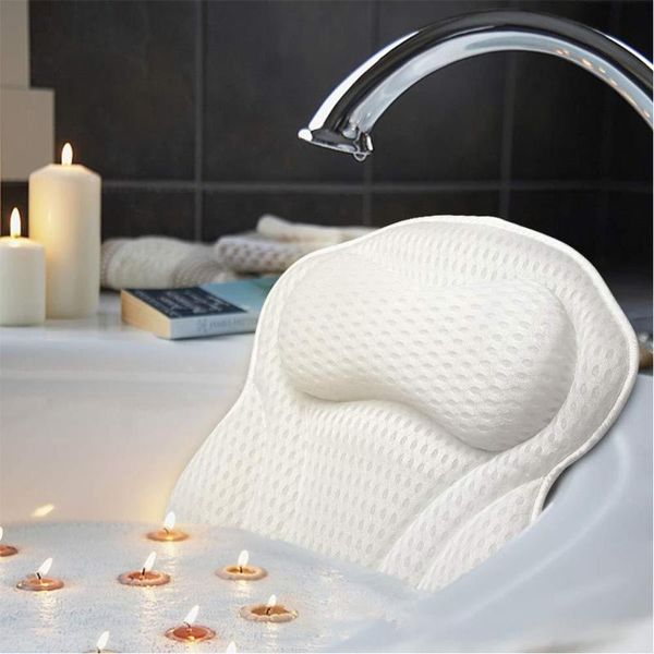

soft bath tub pillow with neck shoulder back support bathtub air mesh 87ha