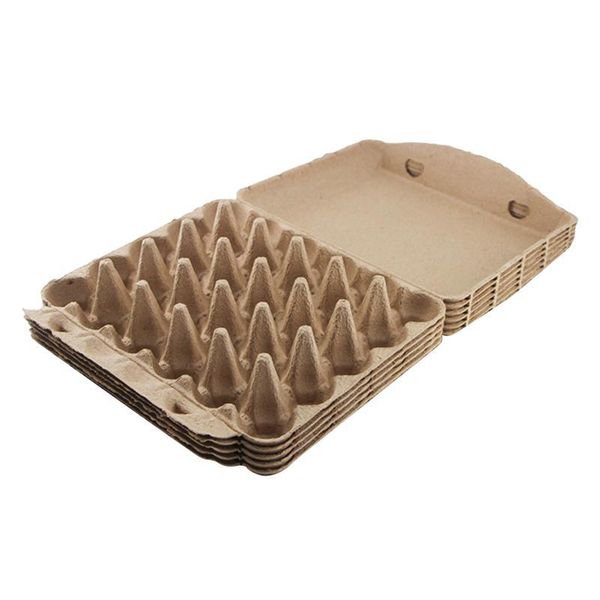 

5pcs 30 grids egg storage box paper pulp tray container anti-break native holder shakeproof for kitchen & organization