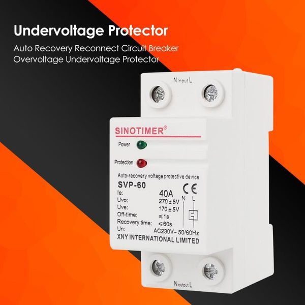 

smart home control 50/60hz automatic protector safety and reliability recovery reconnect practical overvoltage under voltage protective devi