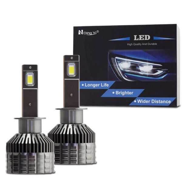 

car headlights shuoke high power h1 led headlight bulb 90w 15000lm 6500k 3 times brightness light for universal fit