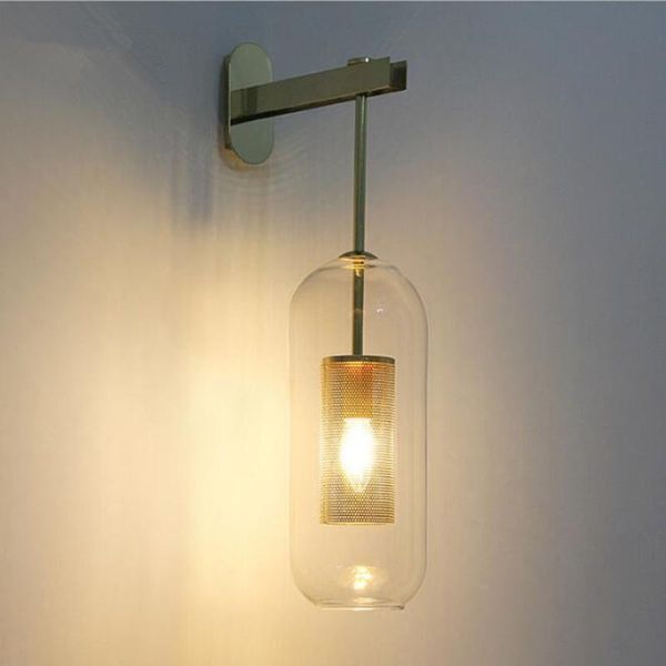 

wall lamp industrial loft retro bedside light creative concise glass coffee shop restaurant edsion bulbs sconce lighting