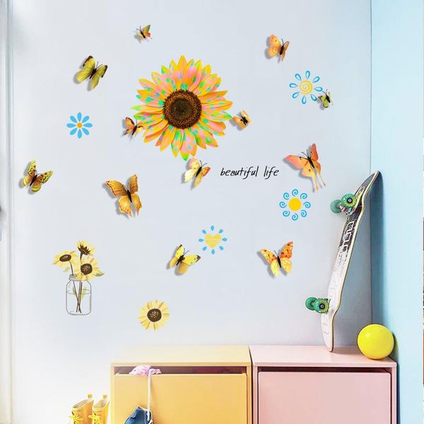 

wall stickers 3d ersonality creative 2021paper decorations paste window home sticker for kids rooms wallpaper decoration