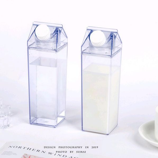 

500ml kitchen leakproof creative transparent milk water bottle outdoor drinkware